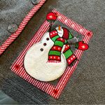 Reverse Jenny Buchanan Petite Fleece Snowman Cardigan Sweater PL Holiday Winter Gingham Photo 5