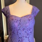 Women’s Tea Length Purple Dress Matching Chiffon Jacket Corset Back Size 14 NWT Photo 2
