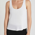 Old Navy Tank Top Womens Size L White Waffle Knit Scoop Neck Back Casual Basic Photo 0