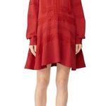 Derek lam 10 Crosby billowy tent dress lace crocheted lace detail size 10 red Photo 0