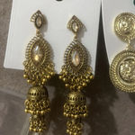 Elegant Gold Tone Dangle Earrings Photo 0