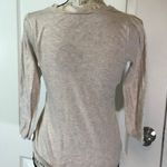 Loft Ann Taylor  beige long sleeve pullover V-neck Photo 4