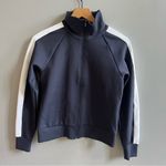 Citizens of Humanity Women's Track Turtleneck Jacket Navy Blue White Size XS Photo 6