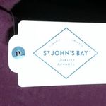 st. john's bay  Merlot Long Sleeve Henley Tee Photo 4