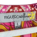 Figueroa & Flower Colorful Sheer 3/4 Sleeve 1/4 Button Lightweight Blouse Size L Yellow Size L Photo 4