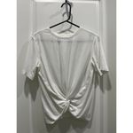 Lululemon  Crescent Pima Cotton White Tee Sz 2 / 4 Photo 1