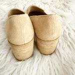 Joie  x ANTHROPOLOGIE | Wevenly Suede Shoe Nude Tan Block Heel Square Toe | 9.5 Photo 3