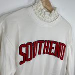Browny Women Southend White LaceCrewneck Sweatshirt Academia Preppy Size S Photo 5