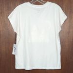 Zyia  Active Moon Mountain Pastel Watercolor White Short Sleeve Tee NWT w/flaw Photo 5