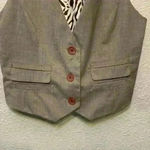 Star City Tan animal print vest top sz M 90s y2k vintage fall street wear work Photo 3