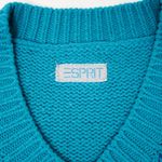 Esprit Vintage 70s  Teal Plaid Knit Sweater Vest Photo 4