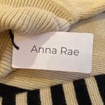 Anna Rae Chunky Knit Striped Crop L/S Roll Neck Cowl Sweater Tan Black Size M Size M Photo 8
