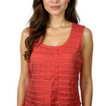 Cynthia Steffe (E-133) short sleeves womens top size 12 red color Photo 0