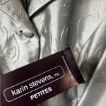 Karin Stevens NWT  Petite Sage Green Brocade Skirt Suit 14P. Formal, Business Photo 5