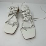 Nasty Gal ‎ Faux Leather Strappy Sandals White Sz 7 Photo 1