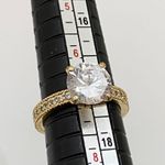 Solitaire Gold plated 7mm  Eternity Ring Size 7 Photo 7