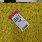 Womens Yellow Metallic Knit Winter Hat Scarf Glove Set Cozy Sparkly Holiday Gift Photo 1