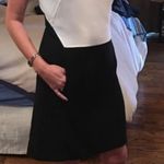 KAUFMANFRANCO White Black Colorblock Shape Crewneckline Shift Mini Dress Size 2 Photo 3