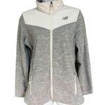New Balance Gray & White Fleece Zip Up Jacket Photo 0