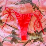 east x east reversible pink and red tie side high waisted bikini bottom Photo 1