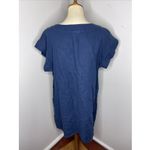 Bryn Walker  Blue Linen Short Sleeve Shift Dress Lagenlook Medium M Photo 2