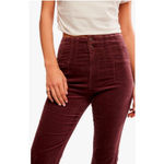 We The Free  Jayde Cord Flare Jeans NWT Size 28 Chocolate Truffle Free People Photo 3