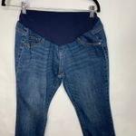Indigo Blue  Over Belly Maternity Dark Jeans Straight Leg P XL Photo 3