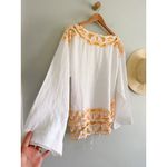 J.Crew  | NWOT Cutwork tunic top in linen in White | Sz M Photo 2