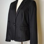 Kasper Tailored Blazer Jacket Black White Stitching Cotton Blend Women’s Size 8 Photo 1