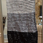 A’Gaci Silver and Black Sequin Mini Skirt Photo 0
