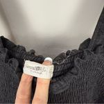 Natural Life  Sedona Jumpsuit Grey Plum Tulips Smocked Floral Photo 6