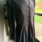 Liz Claiborne Vintage 90s  Dresses black long sleeve lace hem dress, size 10 Photo 2