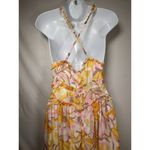 MOON ORCHARD Floral Maxi Dress Medium Boho Lagenlook Cottagecore Romantic Hippie Orange Photo 6
