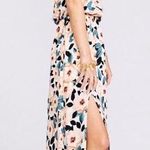 Show Me Your Mumu womens medium floral halter maxi dress side split bride guest Photo 0