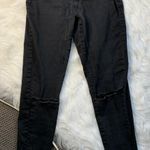 Francesca's Black Knee Slit Skinny Jeans Photo 1