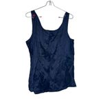 J.Crew Women Tank Top Metallic Silk Blend Sleeveless Scoop Neck Navy Blue 14 Photo 5