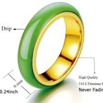 Titanium Plated Gold Band Size 7 and 8 Green Photo 2