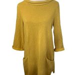 Seasalt Cornwall Mustard Yellow Crewneck Sweatshirt Dress With Pockets Size 8. Photo 0