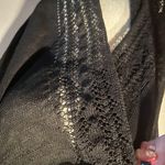 Ralph Lauren Lauren  Black Open Front Linen Cardigan Photo 1