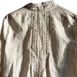 CP Shades  Pleated Silk Cotton Blend White Button Down Shirt S USA Minimalist Photo 7