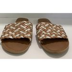 Anthropologie  Matisse Saltwater Tan White Woven Sandals 10 Leather SEE PHOTOS Photo 1