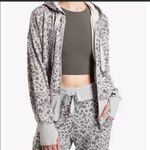 Athleta Balance gray leopard print zip hoodie Size XXS Photo 3