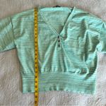 J.Crew Space Dyed Wide V Neck Henley Sweater XL Extra Large Mint Green Shirt Top Photo 7