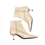 ZARA  pointed kitten heel cream boots size 38 EU or 7.5 US Photo 4