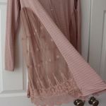 Altar'd State Altar’d State | fairy button front striped lace tunic length cardigan Photo 3