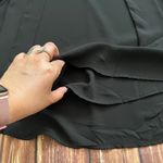 Karen Kane Women Chiffon Long Sleeve Tie Bow V-Neck Black Pullover Blouse Large Photo 7