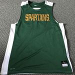 Nike DriFit Reversible Performance Tank Top Spartans Green White Large Photo 0