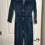 ZARA BLOGGER'S FAVE! Front Pocket Denim Jumpsuit in Indigo Photo 4