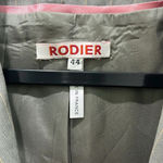 Rodier Gray Pinstripe Tapered Tailored Blazer Sz 44 Photo 3