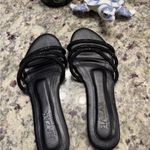 HAZAR Made in Turkey Shimmer Strap Slides Sandals Black Size 9.5 Photo 1